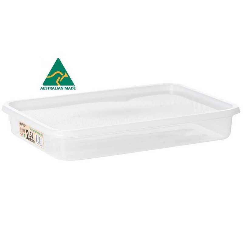 Buy 7 x FLAT PLASTIC FOOD STORAGE CONTAINER 2.5LT Stackable Reusable