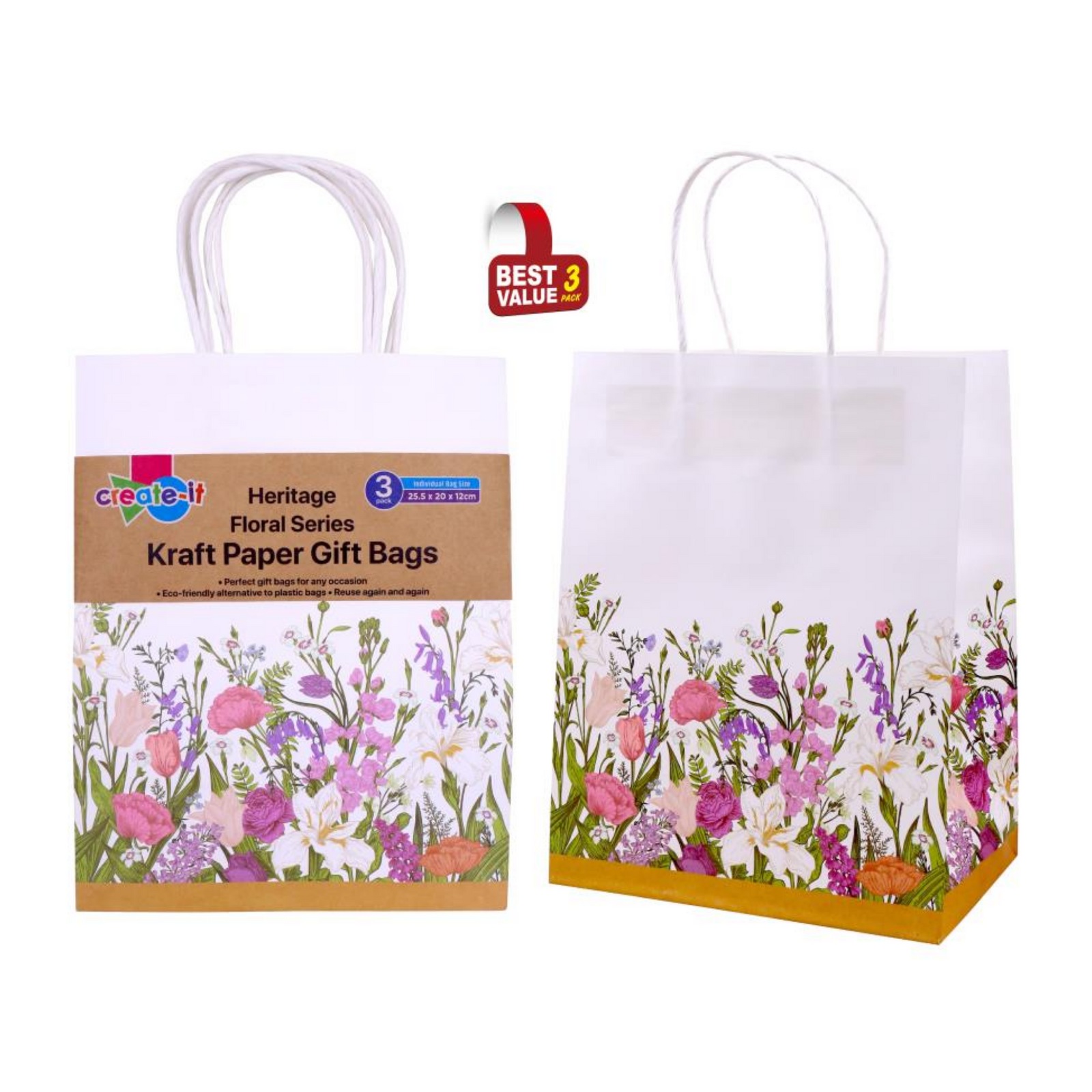 White party discount bags with handles