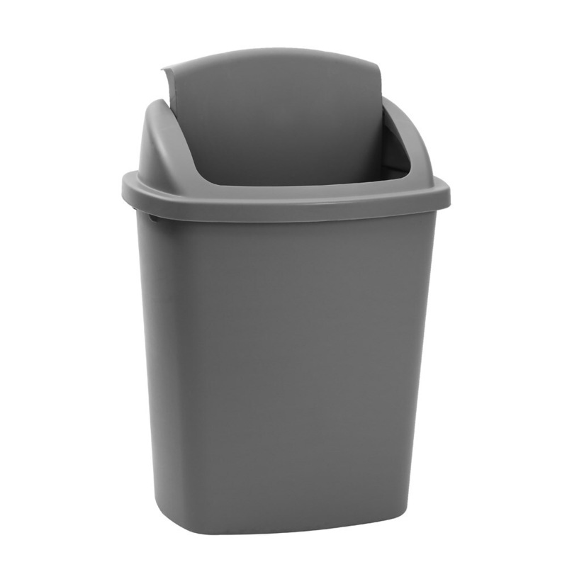 Buy 8 x COMMERCIAL SWING TOP WASTEBASKET 40L Plastic Rubbish Bin Waste Trash Can MyDeal