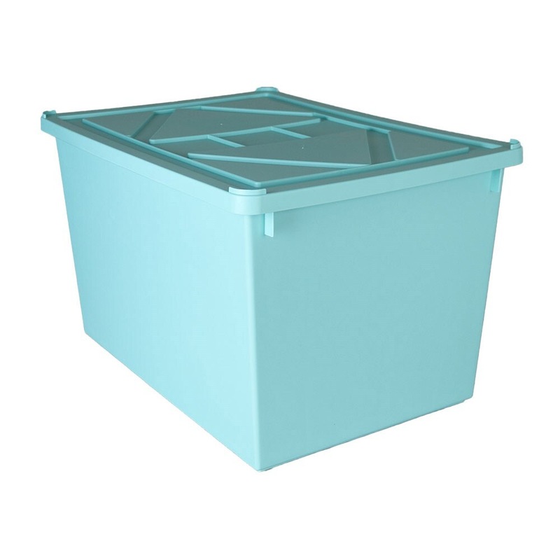 Buy 8 x STORAGE BOXES w/ LIDS 42LT Cupboard Organiser Stackable Box ...