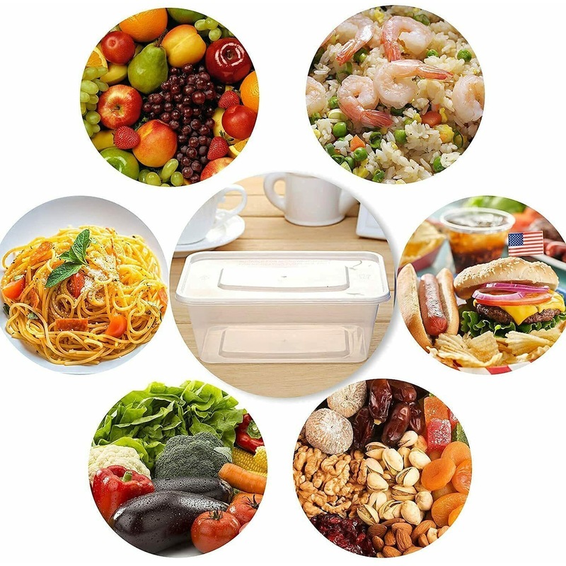 Buy 96 x REUSABLE CONTAINERS w/ LID 950ML BULK Meal Prep Catering