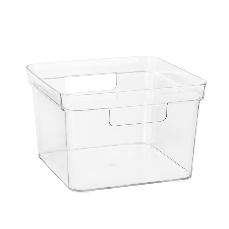 Buy CLEAR STORAGE BINS 22x22x15cm [12 Pack] Multi Purpose Fridge Organiser Bins Box MyDeal