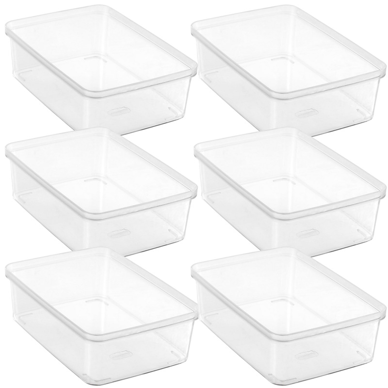 Buy CLEAR STORAGE CONTAINER 19x14x6cm [12 Pack] Craft Kitchen Pantry