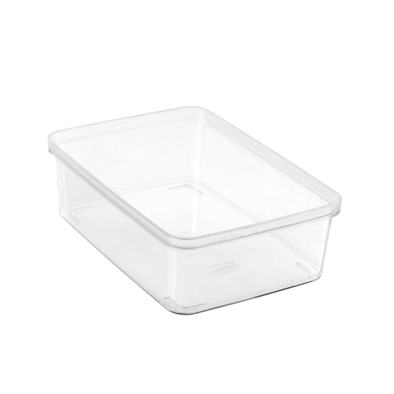 CLEAR STORAGE CONTAINER 19x14x6cm [24 Pack] Craft Kitchen Pantry Fridge