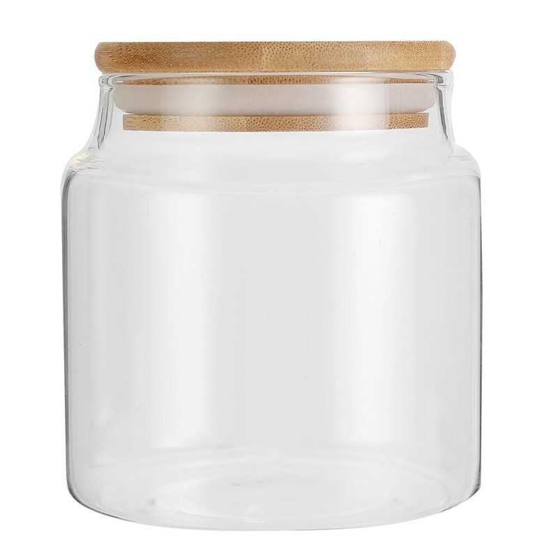 Buy GLASS JARS w/ BAMBOO LIDS [24 Pack 570mL] Home Food Storage ...