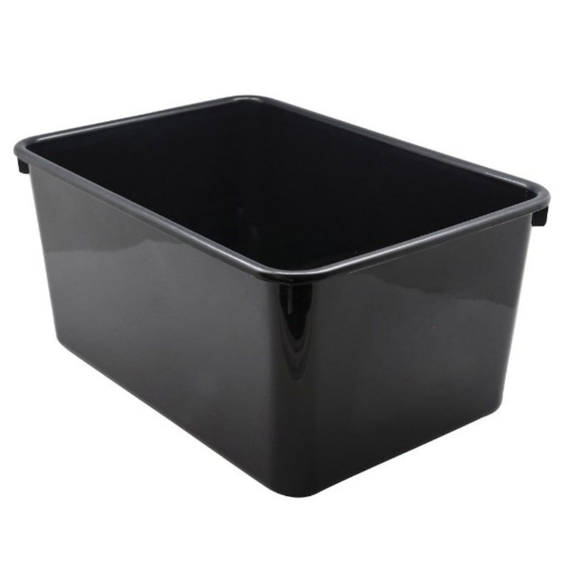 Buy 5 x HEAVY DUTY BLACK PLASTIC STORAGE TUBS 20L - Crate Containers ...