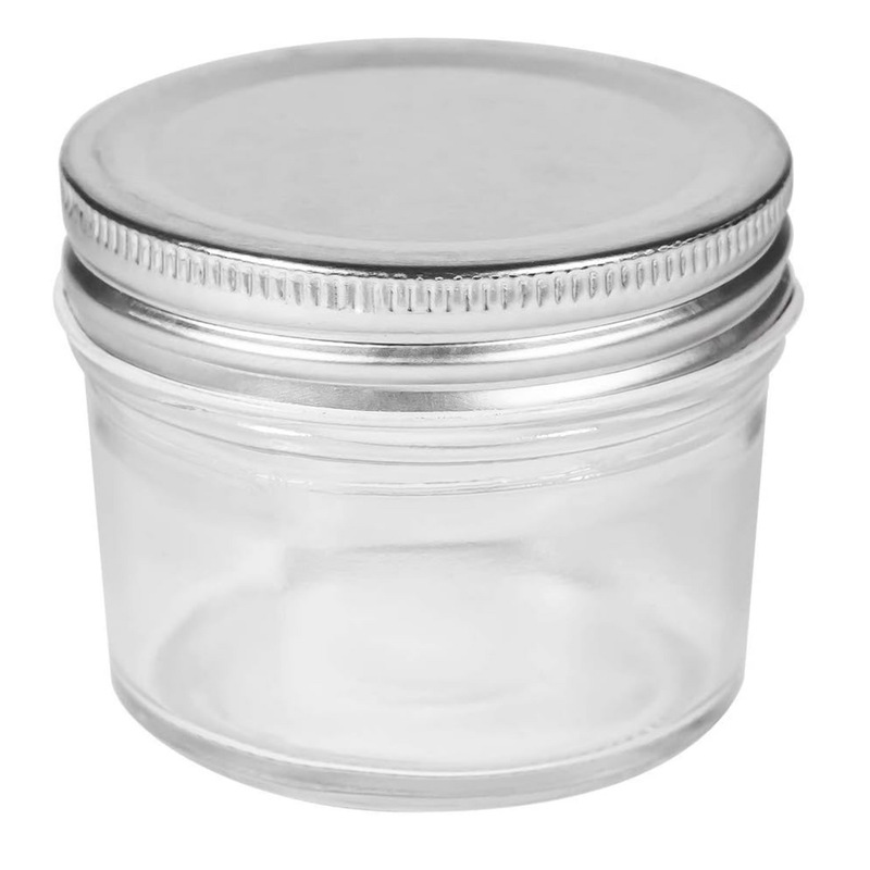 Buy 48 x Round Glass Jars Screw Top Lids 100mL Food Storage Canisters