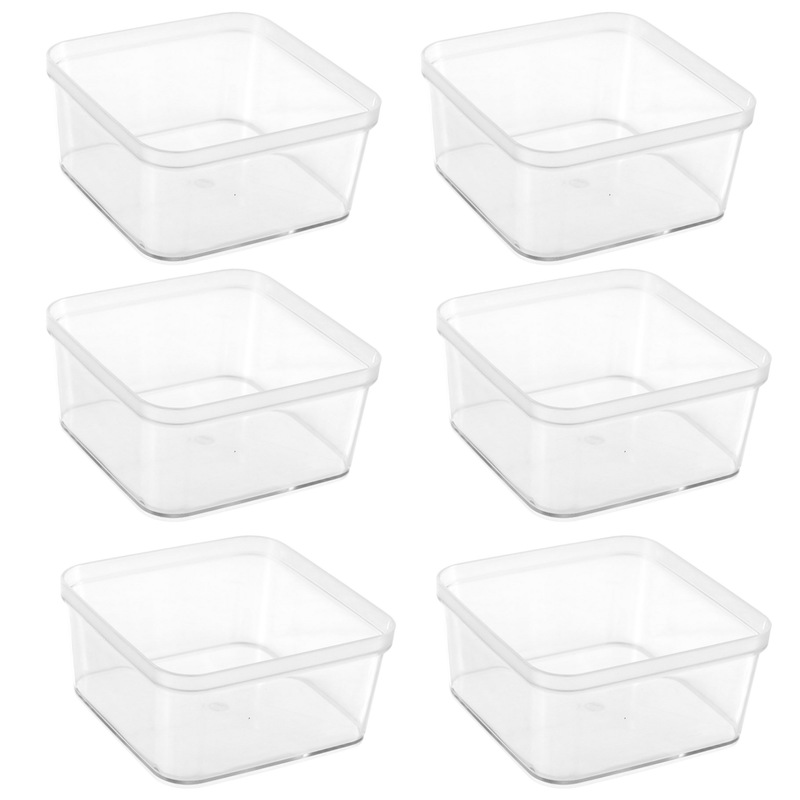Buy SQUARE SMALL STORAGE CONTAINERS 12x6cm [12 Pack] Craft Kitchen
