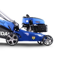 Hyundai 17" Petrol Lawn Mower - Push 139cc Steel Deck HYM42P-B