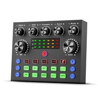 V8s Audio Mixer Live Streaming Podcasting Sound Card