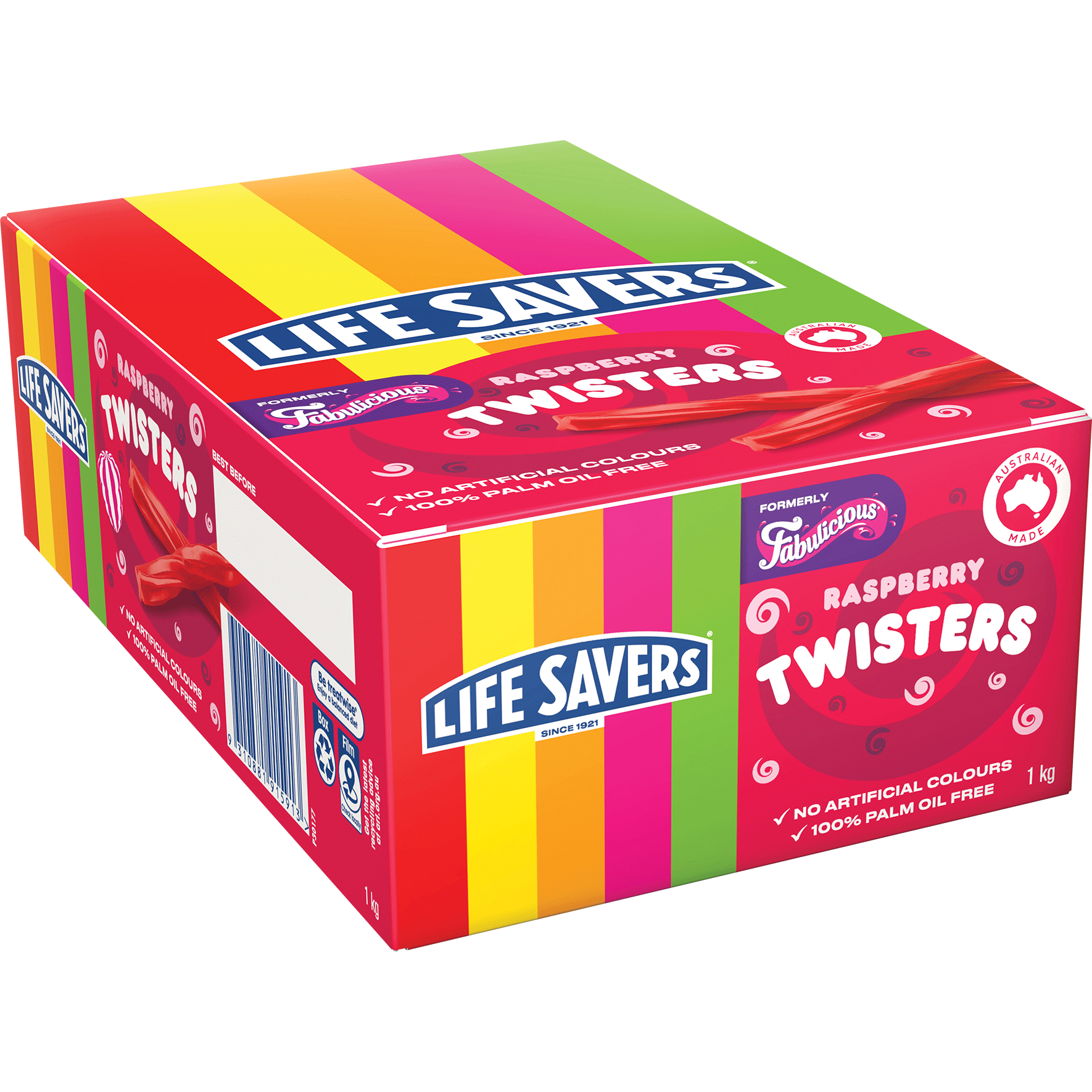 Buy Life Savers Raspberry Twisters 1kg - MyDeal Australia