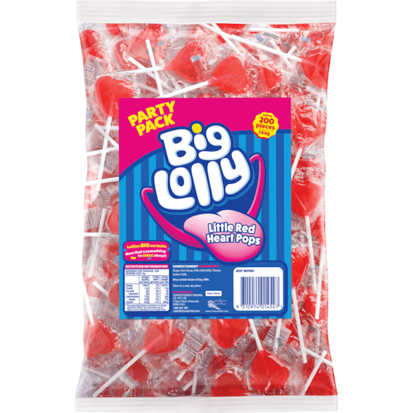 Buy LITTLE RED HEART POPS (200pcs) - MyDeal Australia