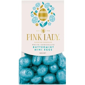 Pink Lady White Choc Buttermint Mini Eggs Bag 180g