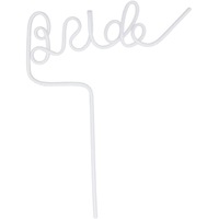 Bride To Be Straw White Bridal Shower Hens Night Party Bachelorette Wedding