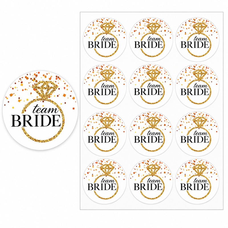 Bride Round Sticker Buy Team Bride Stickers x 12 Hens Night Party Bridal Shower Wedding ...