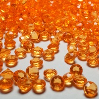 Orange Acrylic Diamond Confetti 4.5mm Wedding Table Scatter Vase Decorations