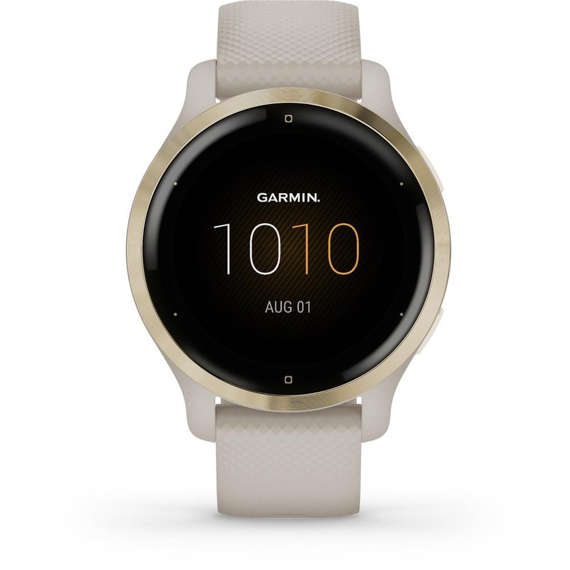 garmin venu 2s sports watch light gold light sand