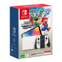 Nintendo Switch OLED Model White Super Mario Bros. Wonder + NSO 12 Months Hardware Bundle