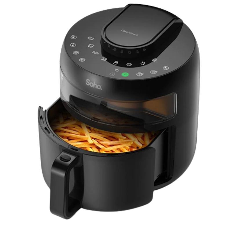 Buy Soho 5L Air Fryer with Cooking Window & Digital Touch Control MyDeal