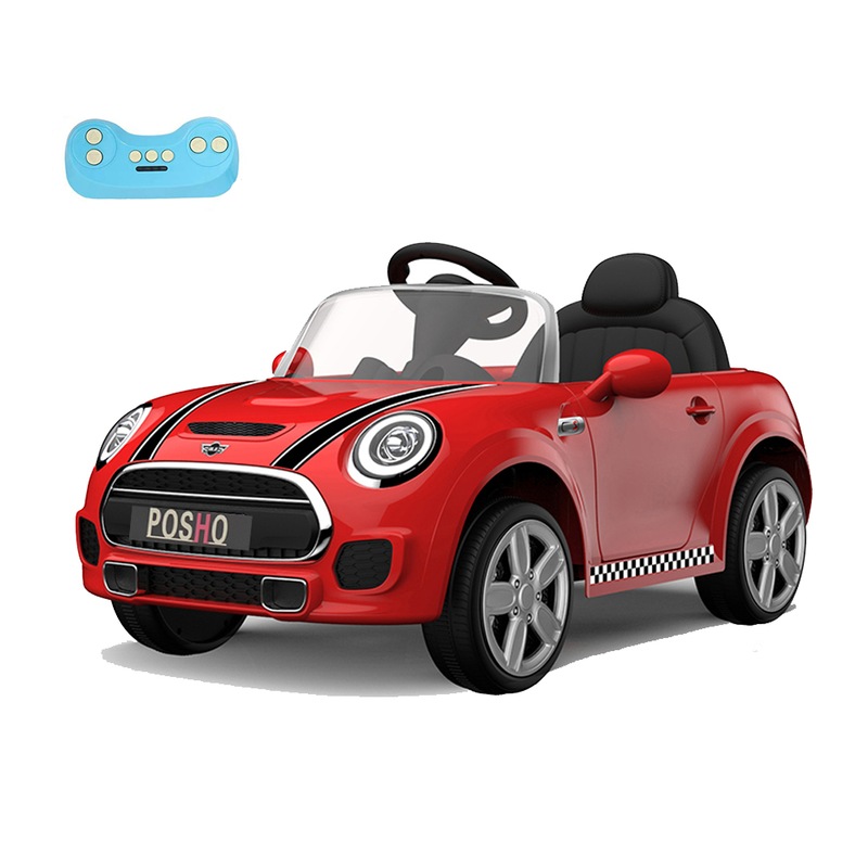 Buy Red 12V POSHO M Cooper Ride on Electric Car Dual Drive - MyDeal