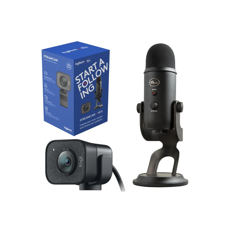 Buy Logitech Blue Yeti Condensers Microphone and StreamCam Streaming