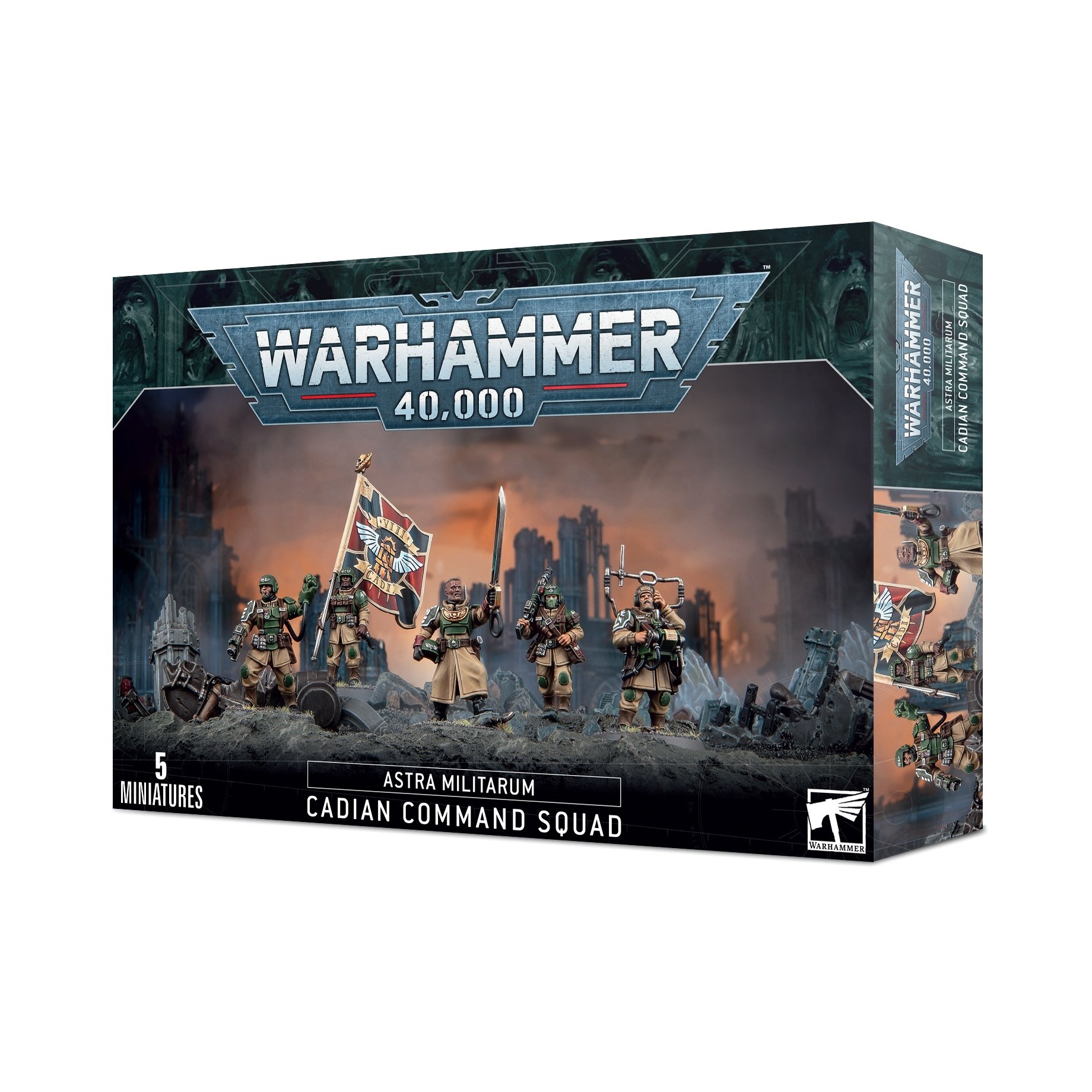 Warhammer 40k Cadian Medic and Standard NIB 47-65D Astra