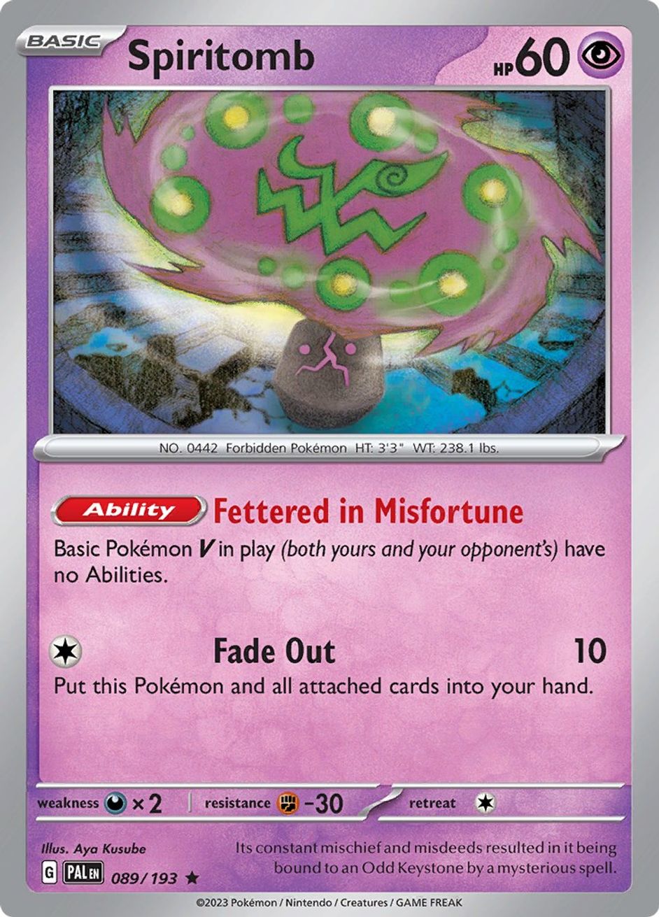 Buy Spiritomb 089/193 Rare - Pokemon TCG SV02: Paldea Evolved - MyDeal