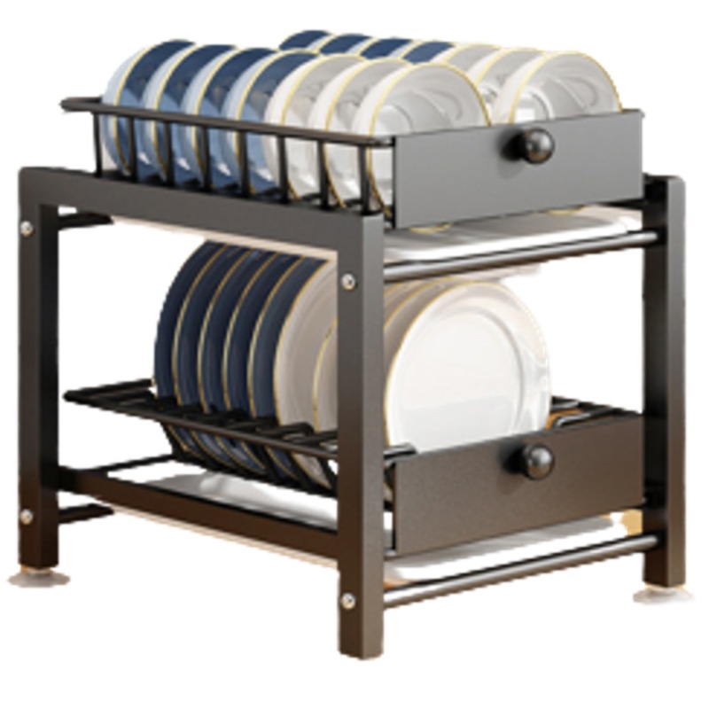 Buy Viviendo 2 layer Square Dish Drying Rack, Carbon Steel Kitchen