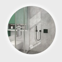 Viviendo 50cm Round LED Mirror Anti-Fog Wall Mounted Bathroom Vanity Dimmable LED Light with Touch Switch