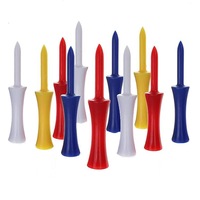 1000 Mixed colour PLASTIC STEP GOLF TEES LARGE (76 mm) - Pro Shop Special