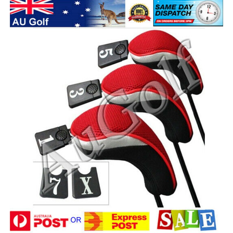 Buy Set of 3 Golf Club Wood Head Covers 6 colours MyDeal