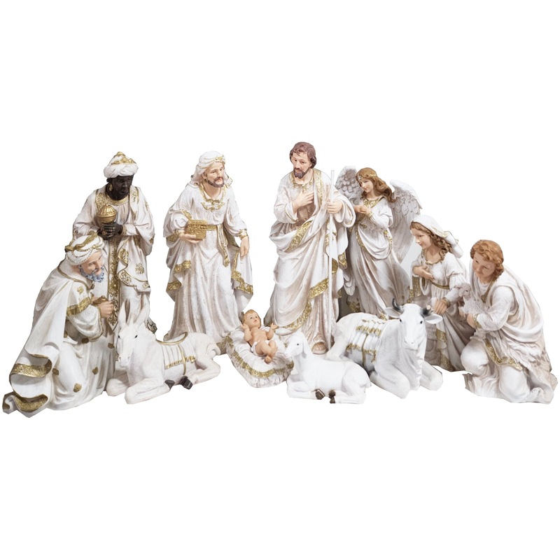 Buy 12Piece Religious Nativity Figure Set 45CM MyDeal
