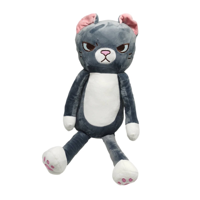 Buy 60cm Annoyed Grey Cat Plush Toy Plushie Soft Toy Kids Gift MyDeal