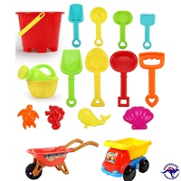 9PC 18CM Beach Toy Set Sand Kids Playground Sandpit Bucket Set Sand castle buckets