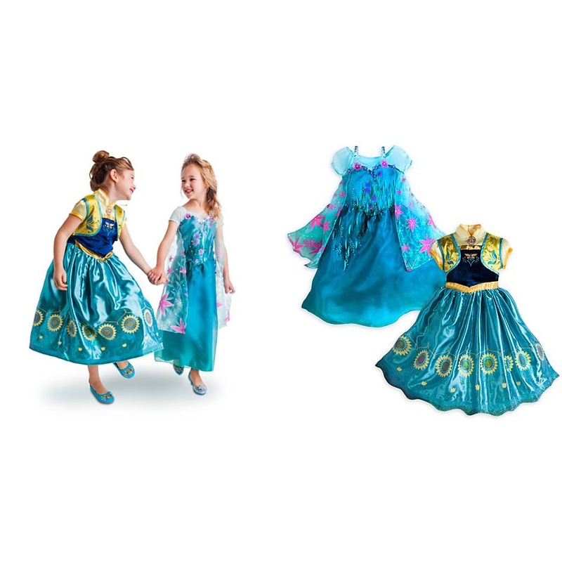 Buy Frozen Dress up Girls Frozen Elsa Anna Costume Party Dress kids