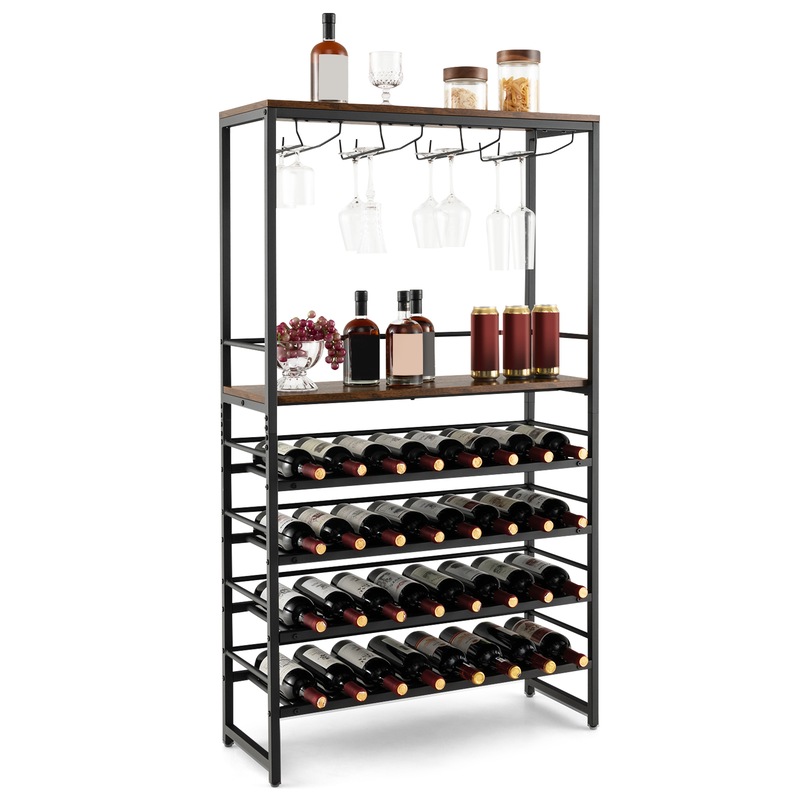 Wine Wall Rack Wall Mounted ,Red Wine Bottle Display Holder Metal