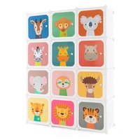 Giantex 12-Cube Baby Closet Portable Kids Wardrobe DIY Modular Storage Organizer White