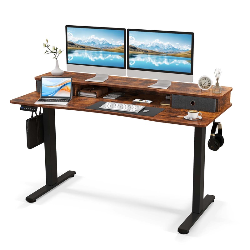 Buy Giantex 140cm Electric Lift Table Height Adjustable Stand Up Desk