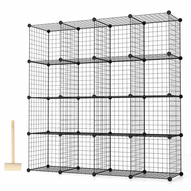 Buy Giantex 16 Cubes Wire Cubes Storage Shelves Organizer Rack Bookcase ...