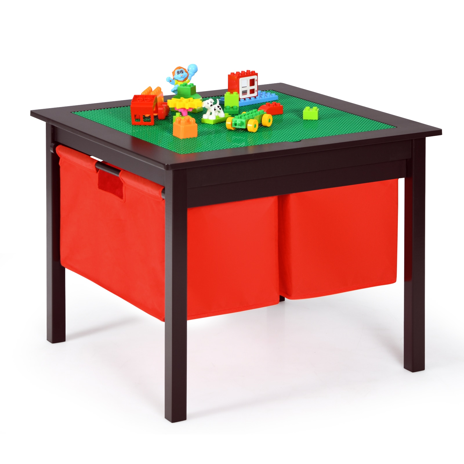 Buy Giantex 2-in-1 Kids Activity Play Table Building Blocks Table Kids ...