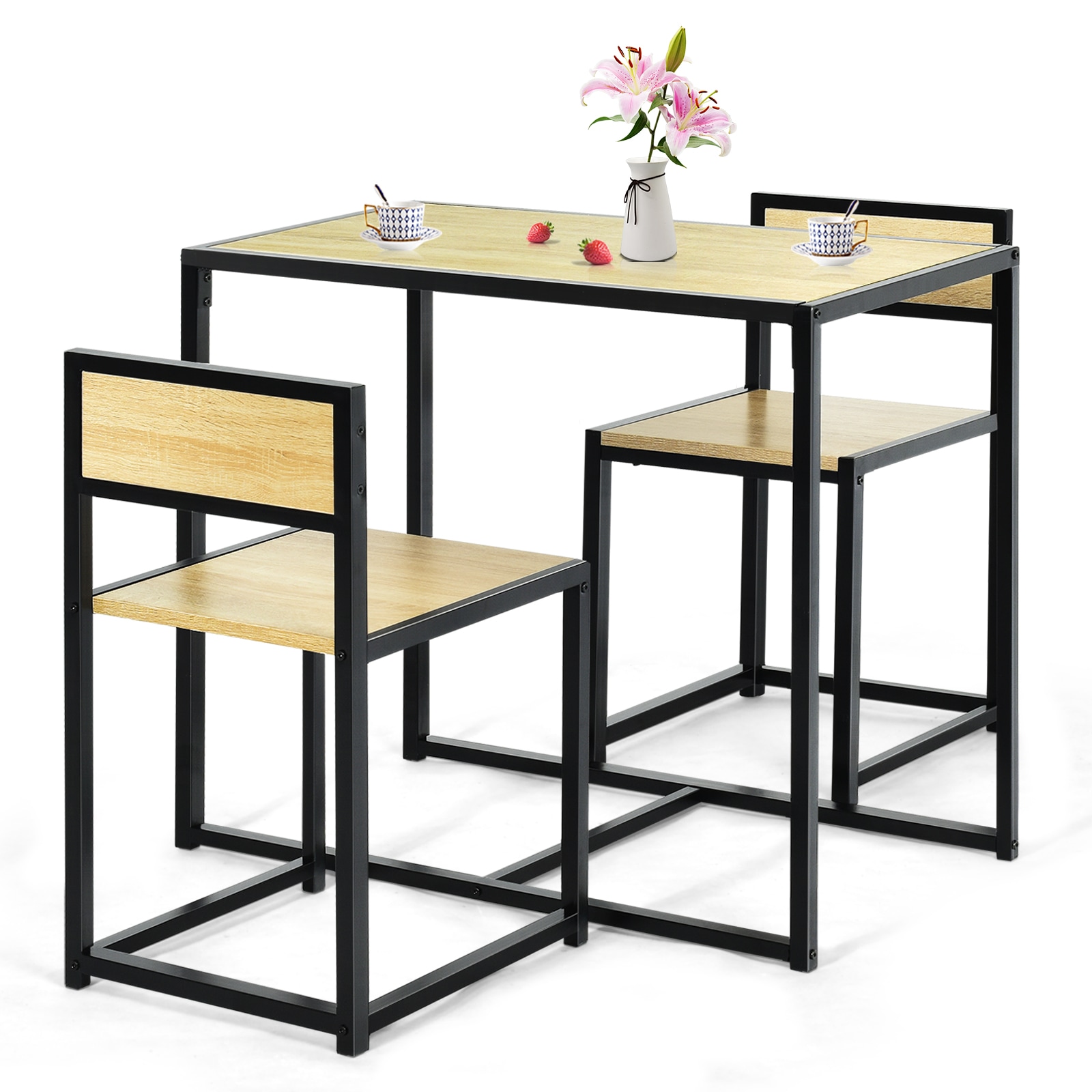 compact 3 piece dining set