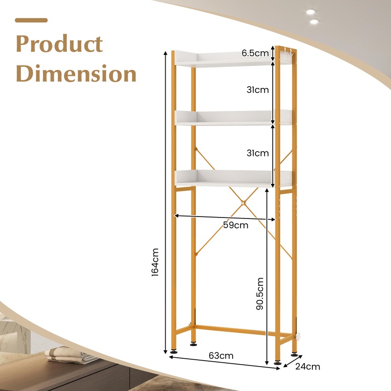 Buy Giantex 3-Tier Over the Toilet Organiser Bathroom Storage