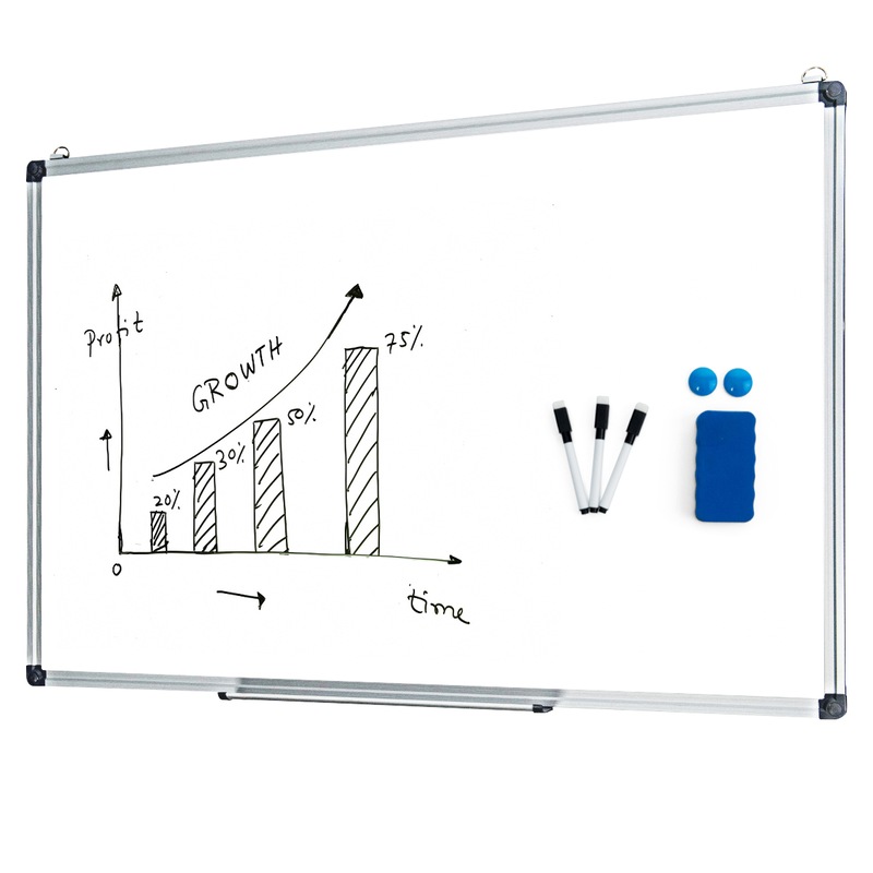 Buy Giantex 90 x 60 cm Magnetic Whiteboard Wall Mounted Dry Erase Board ...