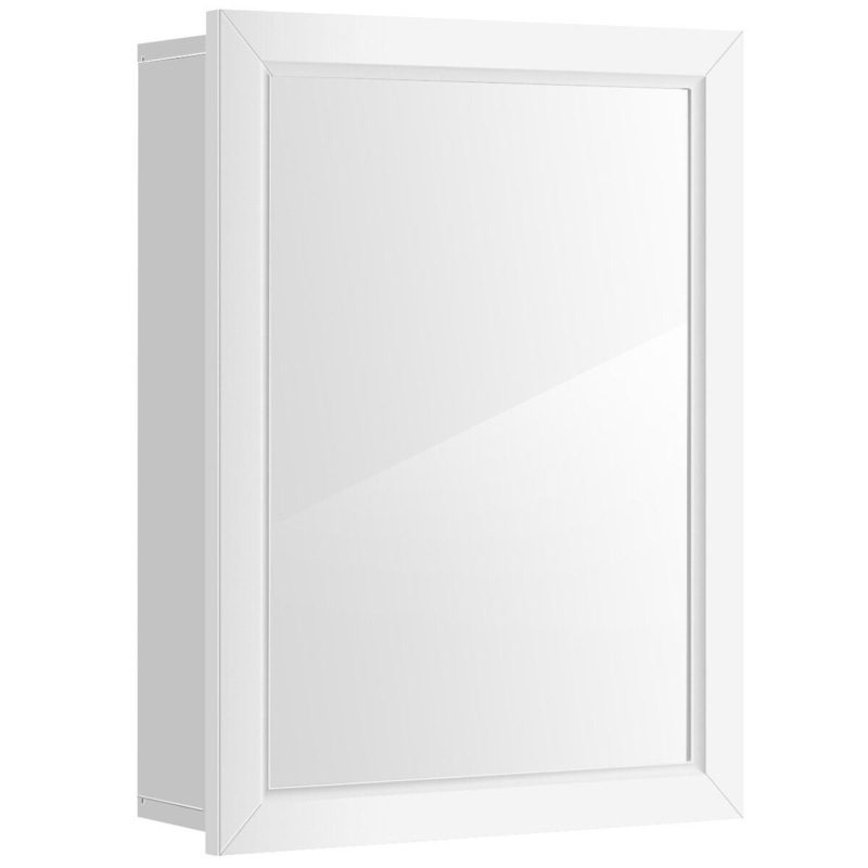 Buy Giantex Bathroom Mirror Wall Mounted Storage Adjustable Shelf in 3 Positions