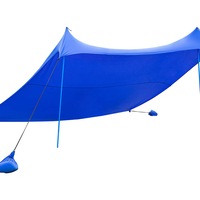 Giantex 3 x 2.8M Portable Beach Sunshade UPF 50+ Beach Shelter Camping Tent Outdoor w/Carrying Bag Blue