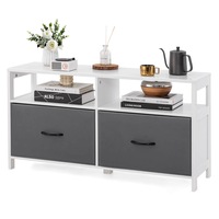 Giantex Chest of Drawers 2 Drawers Tallboy Dresser TV Stand Unit Storage Cabinet Living Room Bedroom