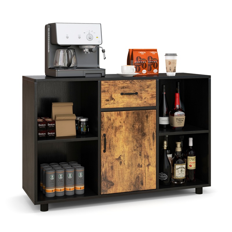 Buy Giantex Industrial Buffet Sideboard Kitchen Cupboard w/4 Open