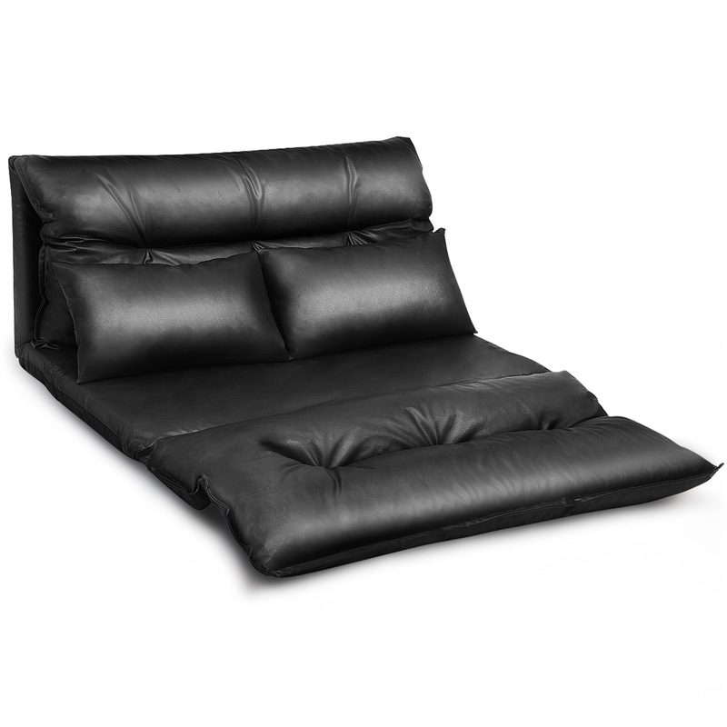 Buy Giantex Floor Sofa PU Leather Leisure Bed Gaming Sofa w/ Two