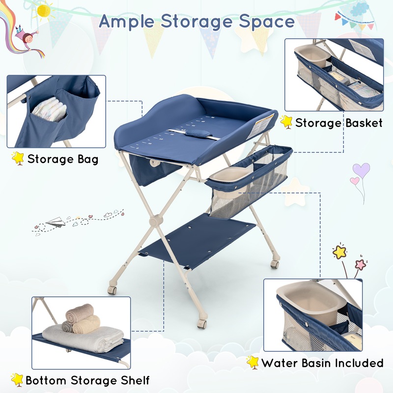 Buy Giantex 4in1 Foldable Baby Change & Bathtub Table Mobile Diaper