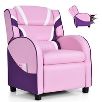 Giantex Kids Recliner Chair Ergonomic Toddler Sofa Lounger w/Adjustable Backrest for 3-12 Years Old Pink